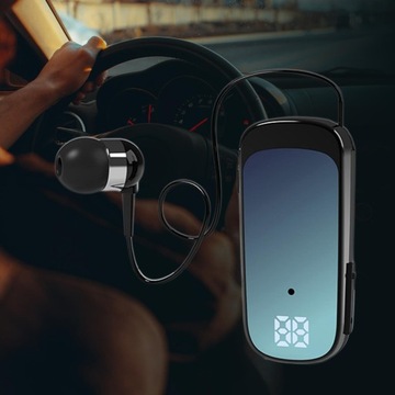 Гарнитура с убирающимся кабелем Бизнес-наушники синего цвета