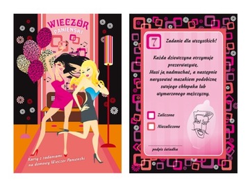 KARTY z ZADANIAMI na WIECZÓR PANIEŃSKI 12szt