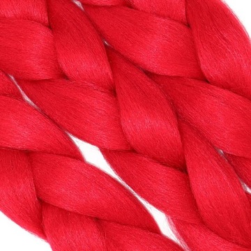 Włosy syntetyczne do warkoczy A13 czerwone SEOL