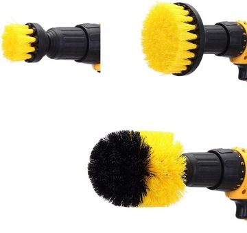 SZCZOTKI NA WKRĘTARKĘ SPRZĄTAJĄCE CZYSZCZĄCE 3 szt