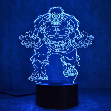 HULK 3D LED лампа USB/БАТАРЕЯ + ПУЛЬТ ДУ