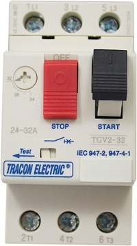 ВЫКЛЮЧАТЕЛЬ МОТОРА TRACON TGV2-32 24-32A ТЕРМАЛЬНЫЙ