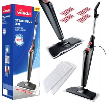 MOCNY Mop parowy Vileda Steam Plus XXL + 6 WKŁADÓW