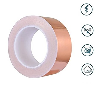 ЛЕНТА САМОКЛЕЯЩАЯСЯ МЕДНАЯ ДЛЯ УЛИТОК 50мм 25м