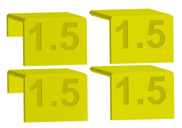 Dystanse do regulacji frontów 1,5mm 4 sztuki