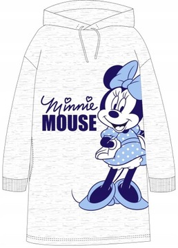 BLUZA DZIEWCZĘCA DŁUGA SUKIENKA KAPTUR DISNEY MYSZKA MINNIE - 98/104