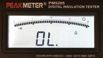 Измеритель сопротивления изоляции PM5205 2,5кВ (MS5205)