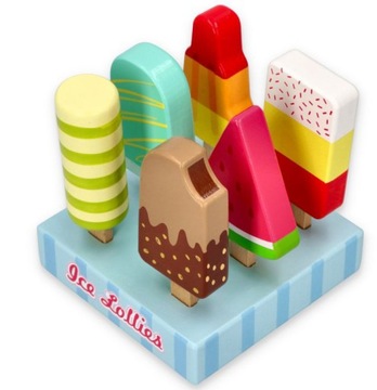 ДЕРЕВЯННЫЕ КАМЕРКИ ДЛЯ МОРОЖЕНОГО LELIN, В ФОРМЕ 6 МОРОЖЕНЫХ