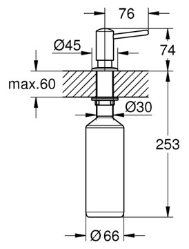 ДОЗАТОР ДЛЯ МЫЛА GROHE CONTEMPORA ИЗ НЕРЖАВЕЮЩЕЙ СТАЛИ