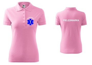 Pique Polo koszulka polo damska różowy M,2103014