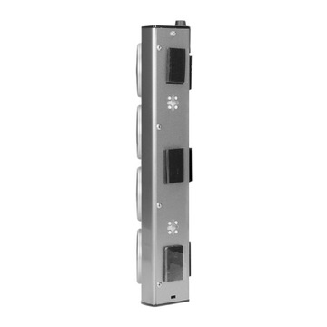 РОЗЕТКИ ДЛЯ КУХОННОЙ МЕБЕЛИ 4x2P+Z VIRONE INOX СТАЛЬ
