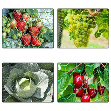 SIATKA OCHRONNA NA DRZEWA KRZEWY ODSTRASZA PTAKI PRZECIWKO PTAKOM 4 x 6 M