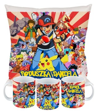 ZESTAW PODUSZKA KUBEK POKEMON PIKACHU PREZENT