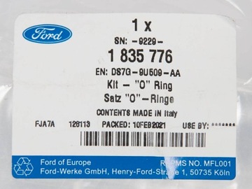 ZESTAW ORINGÓW WTRYSKIWACZA 1.5 EB MONDEO FIESTA