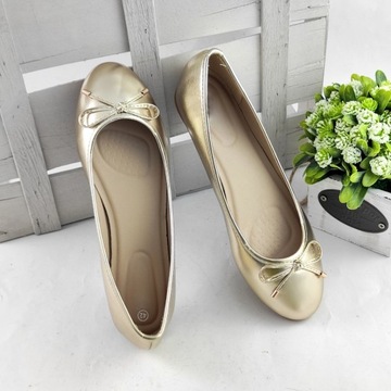 BALERINY DAMSKIE Z KOKARDKĄ DUŻE ROZMIARY rozm. 43