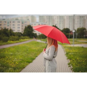 Parasol automatyczny, poliester 190T, pomarańczowy