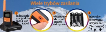 Retevis RT649 Walkie Talkie PMR446 16 каналов VOX Светодиодный фонарик IP65 (2 шт)