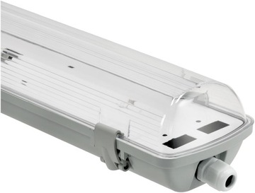 Oprawa LED Hermetyczna 2x120cm z Blachą Lampa LED Do Garażu Na Świetlówki
