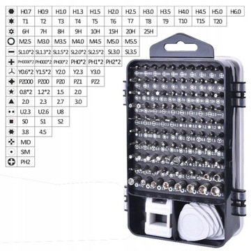 ZESTAW PRECYZYJNYCH WKRĘTAKÓW 117w1 TORX IMBUS GSM