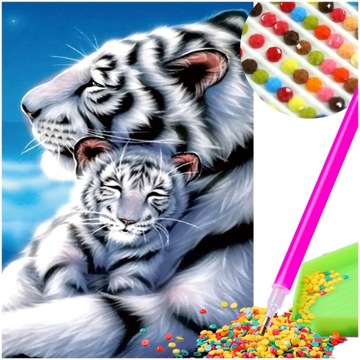 DIAMOND PAINTING KOTY Mozaika Diamentowa Obraz 5D Obrazy z diamencików 5D