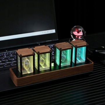 Светодиодные часы RGB Nixie Tube Clock для будильника
