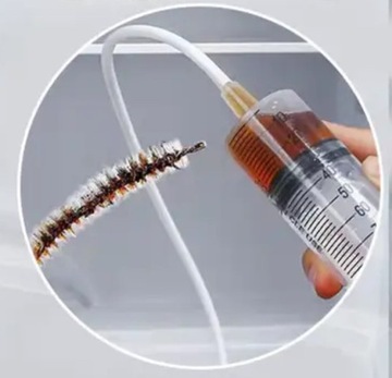 НАБОР ДЛЯ ЧИСТКИ ХОЛОДИЛЬНИКА ЗАСОРЕННЫЙ СЛИВ ЩЕТКА ШПРИЦ ШЛАНГ