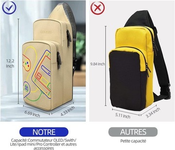 Сумка-рюкзак через плечо, совместимая с Nintendo Switch/Switch OLED, SNES