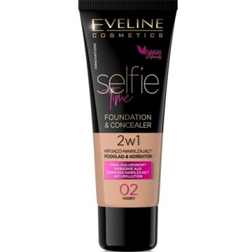 EVELINE SELFIE TIME 2W1 Podkład 02 Ivory 30ml./