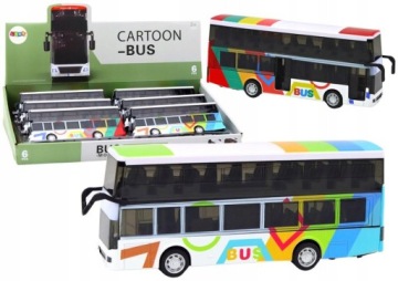 Autobus Двоповерховий З Приводом Металевий Кольоровий Світло і звук