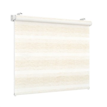 Рулонные шторы «День и Ночь» на заказ, 70 полосок зебры, балкон.