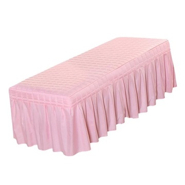 Spódnica na stół do masażu w jednolitym kolorze Beauty Facial Pink – 190x80cm, zgodnie z opisem