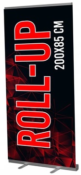 Сверните БОЛЬШУЮ ВЫСТАВОЧНУЮ СИСТЕМУ 200х85 см ВАШ ЛОГОТИП-баннер С ДИЗАЙНОМ
