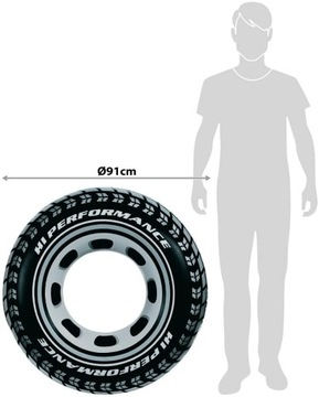 Надувной круг для плавания детский, диаметр покрышки 91 см INTEX 59252