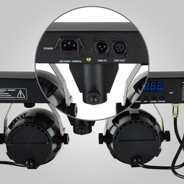 2x LED PAR 2x LASER штатив Комплект освещения
