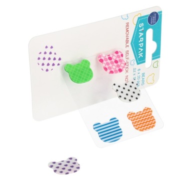 ЗАКЛАДКИ СТАРПАК МИШКИ 22Х18ММ 6 ЦВЕТОВ