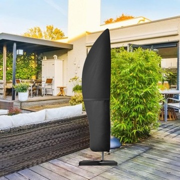 Pokrowiec na parasol ogrodowy Trwały deszcz, śnieg i słońce, styl bananowy, 265 cm