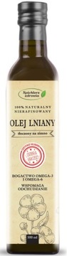 PROZDROWOTNY OLEJ LNIANY 500ml ZAWSZE ŚWIEŻY