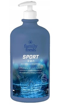 FAMILY FRESH 2w1 Chłodzący żel pod prysznic i szampon SPORT 1000 ml
