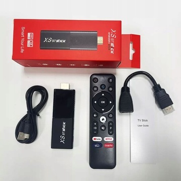 МУЛЬТИМЕДИЙНЫЙ ПЛЕЕР SMART STICK ANDROID TV 4K МЕНЮ PL WIFI