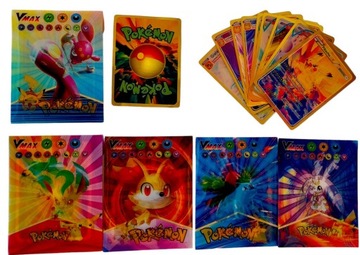 KARTY POKEMON złote 3D TRÓJWYMIAROWE 10 sztuk