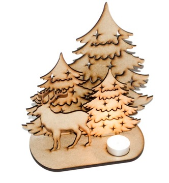 Подставка для новогодних украшений, РОЖДЕСТВЕНСКАЯ СВЕЧА, Светодиодная елка