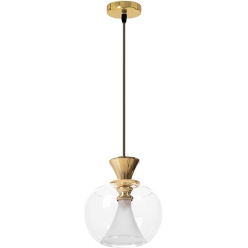 LAMPA SUFITOWA WISZĄCA GLAMOUR KULA SZKLANA GOLD APP902