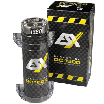 Конденсатор ESX DC1500, емкость 1,5Ф, КАБЕЛИ 10мм2