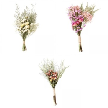 3 Pieces Dried Flowers Bouquet Dried Plants Flower