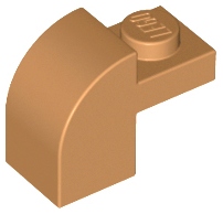 LEGO 6091 Medium nougat 1x2x1 1/3 zaokrąglony NOWY