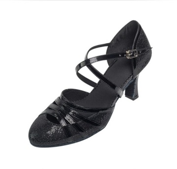 Элегантные женские туфли для латиноамериканских танцев, 5 см, черные