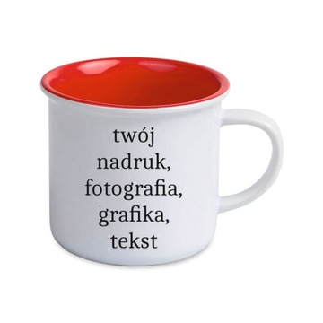 Kubek ceramiczny retro 250ml, z dowolnym nadrukiem