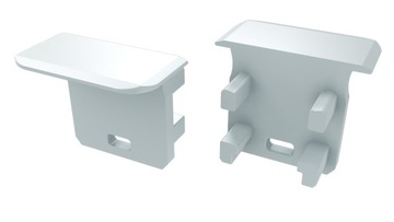 Zaślepka do profilu LED TYP-G biała z otworem kpl