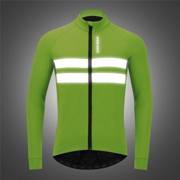 Polarowa zimowa kurtka rowerowa Running en Green M