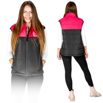 ЭЛЕГАНТНЫЙ МУЖСКОЙ ЖИЛЕТ С ПОДОГРЕВОМ USB CONSEE, СТЕГАНЫЙ, ЧЕРНЫЙ ТЕПЛЫЙ S